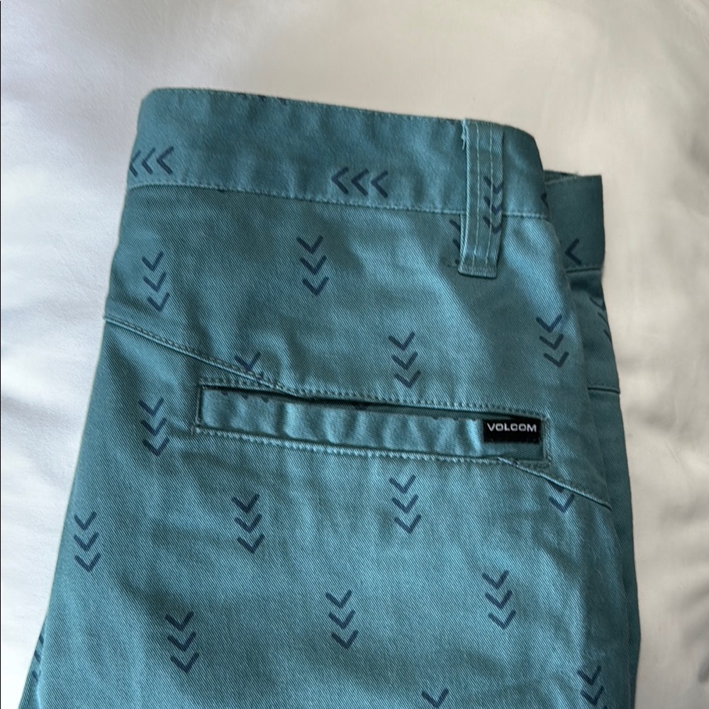 Volcom Teal Patterned Shorts